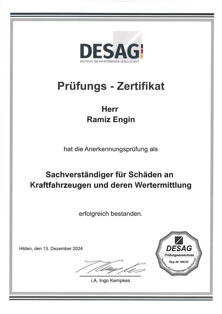 Prüfungs-Zeugnis DESAG2